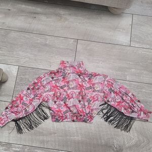 Pink Santa Fringe Shirt